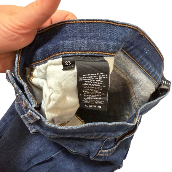 J Brand for Theory Dark Indigo Blue Mid Rise Slim Boyfriend Leg Jeans Size 23 - Picture 6 of 11